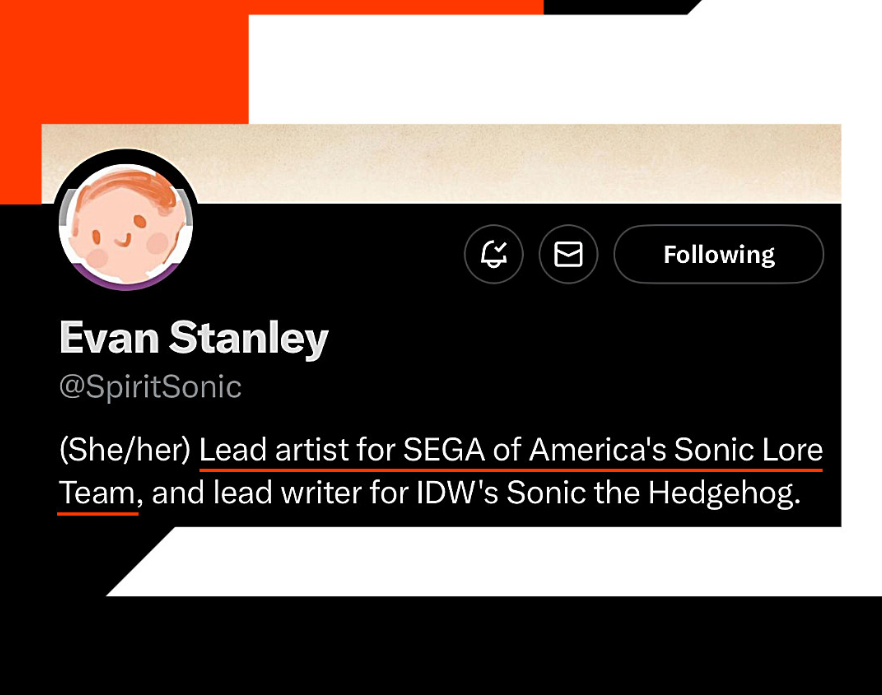 Evan Stanley joins SEGA's Sonic lore team as lead artist