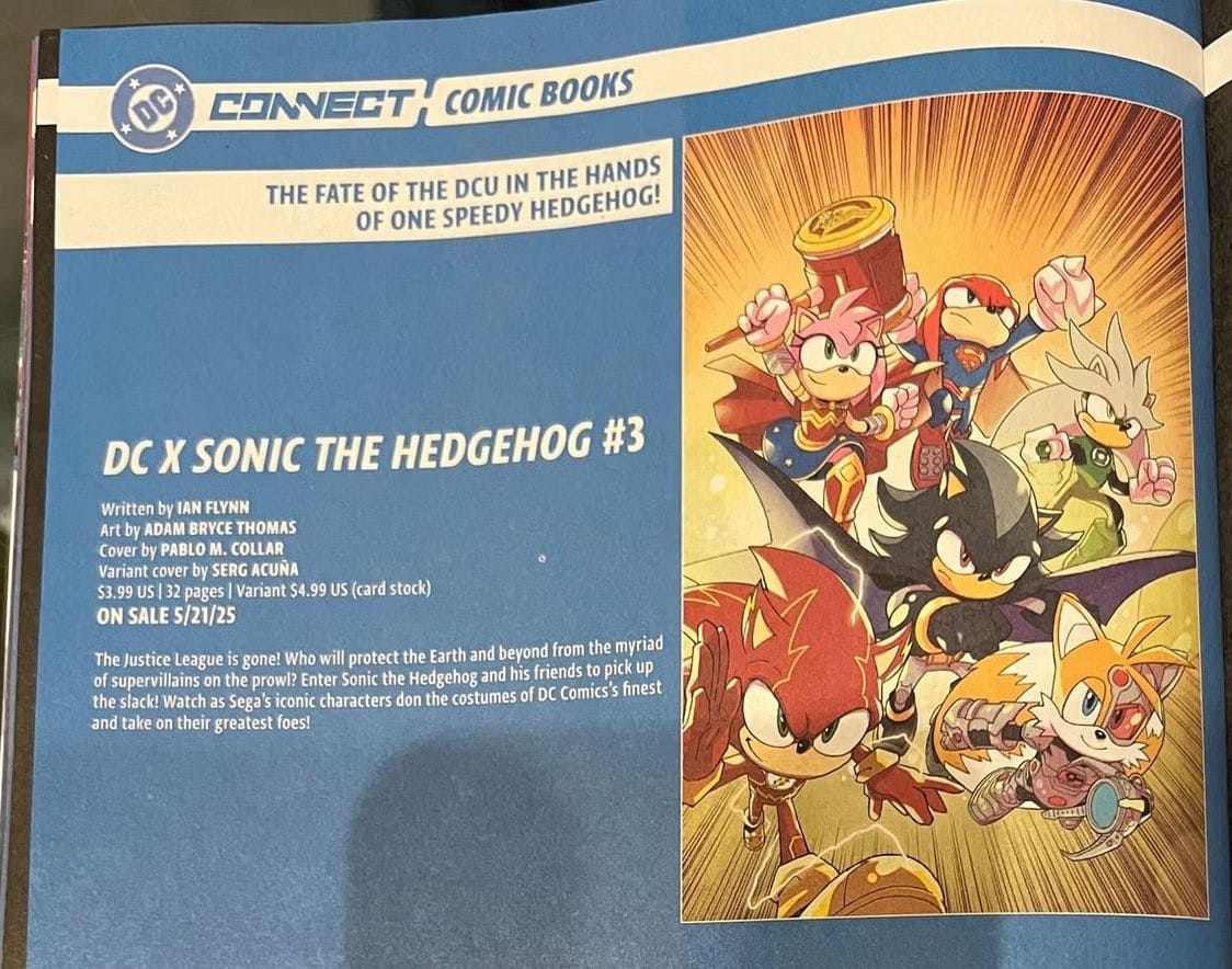 First look at the third issue of the DC x Sonic collab comic